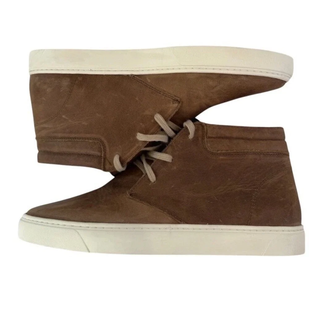 Nisolo Cortez Chukka Boots Men 12.5 Brown Leather Vibram High Top Sneaker Casual
